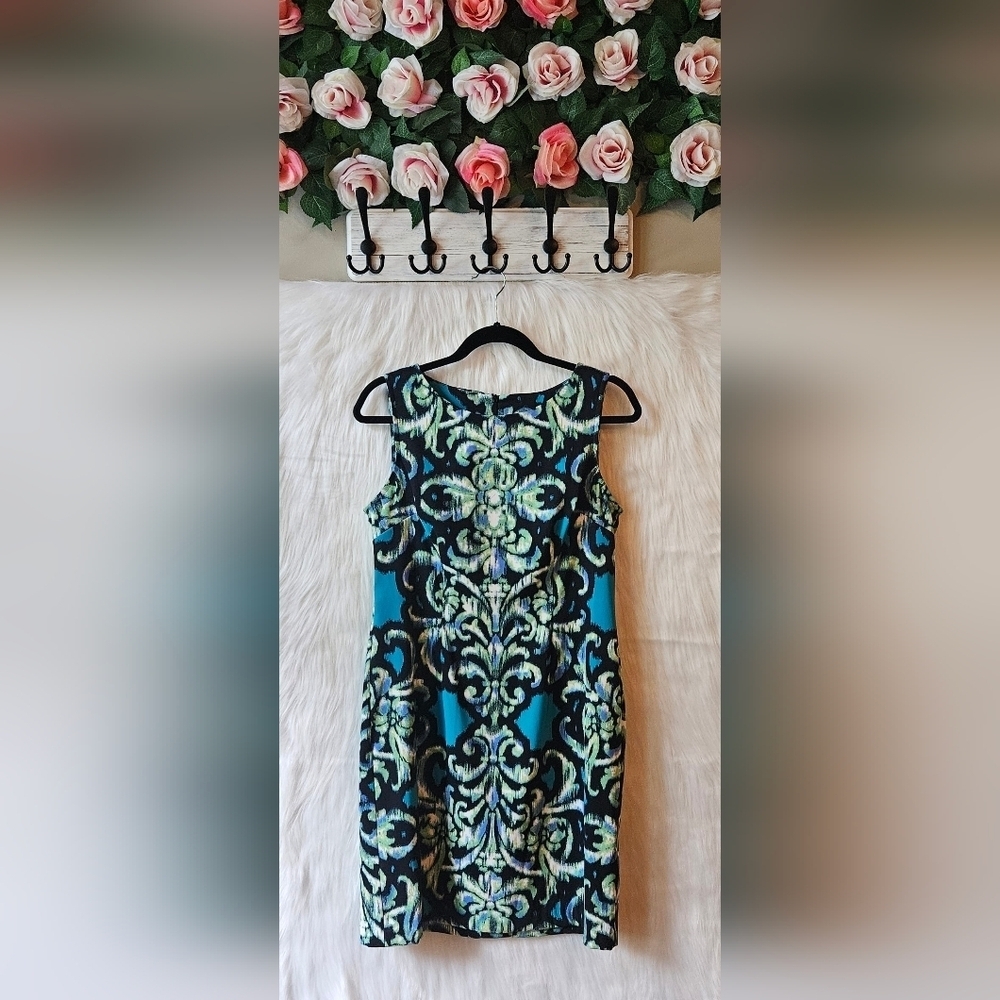 Laura Petites European Sky Sheath Dress